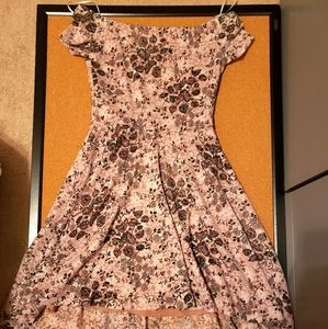 Dress with off the shoulder strap